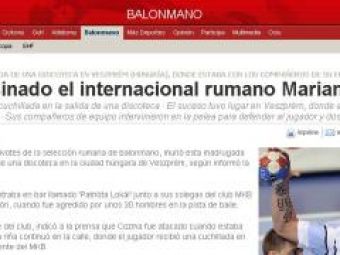 Ziarele din Spania si Franta, L'Equipe, Marca si AS, scriu despre moartea tragica a lui Marian Cozma