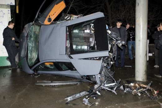 POZA ZILEI: Un Lamborghini Murcielago facut PRAF in RUSIA: Vezi ce a mai ramas din el!_16
