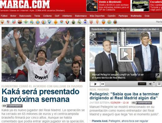 Presa spaniola: "KAKA e  jucatorul Realului pentru 65 de milioane de euro!"_3