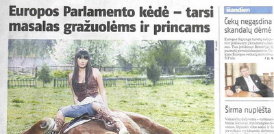 FOTO / Ziarele din Lituania, mai interesate de Elena Basescu decat de nationala Romaniei!_1