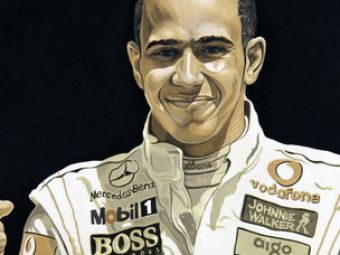 Hamilton, pictat in uleiul de motor luat chiar din masina care l-a facut campion mondial!