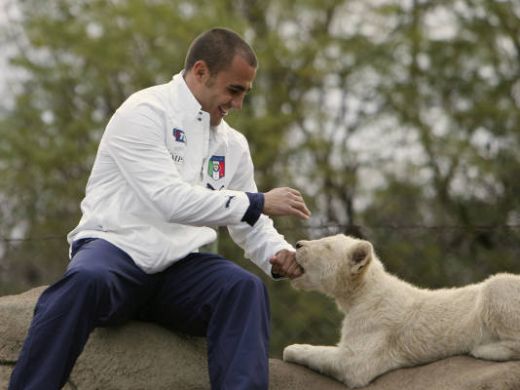 Italienii se antreneaza cu leii! Vezi superfoto cu Toni, De Rossi si Cannavaro in Africa!_12