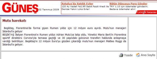 Impresarul lui Mutu asteptat la Istanbul: Besiktas da 12 milioane!_2