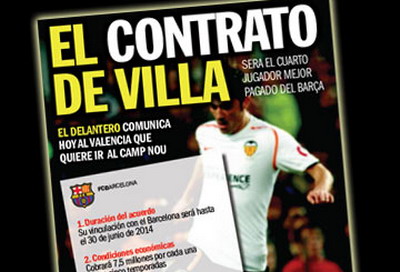 D.Villa: "Nu vreau sa ma transfer decat la Barcelona!" Vezi aici contractul lui cu Barca!_1