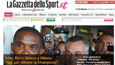 VIDEO: Etoo a ajuns la Milano! "Am venit sa castig Liga cu Inter!"_1