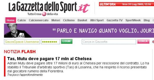 Gazzetta dello Sport: "LOVITURA pentru Adrian Mutu!"_5