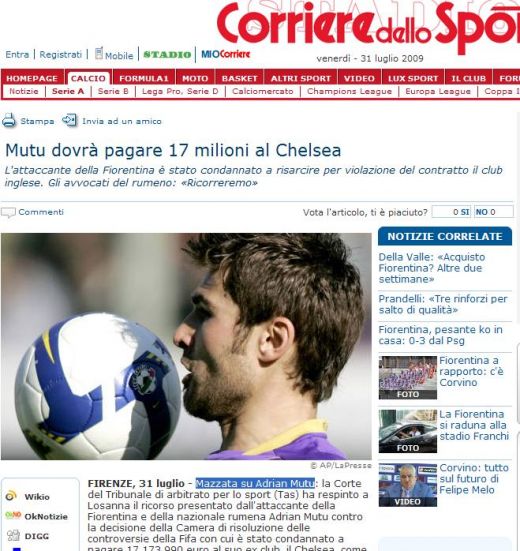 Gazzetta dello Sport: "LOVITURA pentru Adrian Mutu!"_6