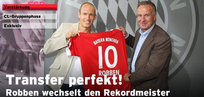Robben, noul numar 10 la Bayern, Sneijder, noul numar 10 la Inter!_1