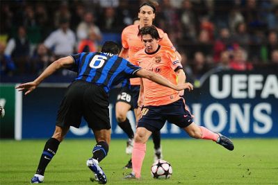 Barcelona Cristian Chivu Inter Milano Lionel Messi