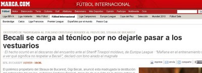 Cristiano Bergodi Europa League Gigi Becali Sheriff Tiraspol Steaua