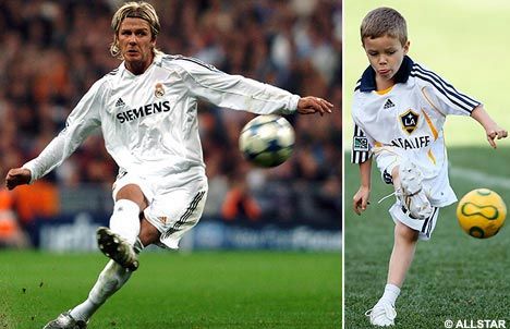 Beckham s-a antrenat cu fiul sau, Cruz, pentru a fi in forma maxima la meciul cu Franta!_2