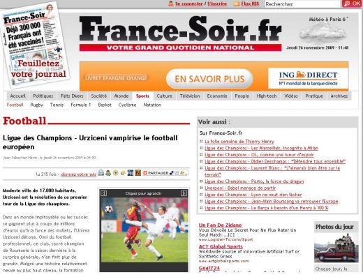 France Soir: "Unirea Urziceni vampirizeaza fotbalul european!"_2