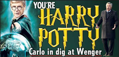 Arsene Wenger Carlo Ancelotti Harry Potter Premier League