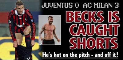 FOTO / Beckham si-a aratat chilotii Armani la derby-ul dintre Juve si Milan!_1