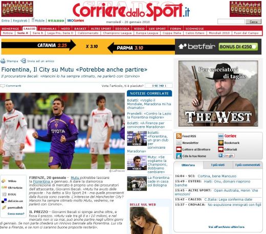 Corriere dello Sport: "Mutu, la City la sfarsitul lunii?" Daily Mail: "Mutu isi poate spala pacatele"_2