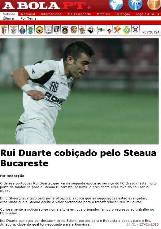 Si portughezii au aflat: "Rui Duarte, la un pas de Steaua!"_2