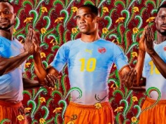4 picturi cu jucatori de fotbal africani, comandate de catre PUMA artistului Kehinde Willey