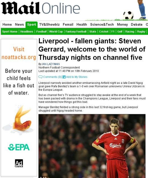 Daily Mail: "Liverpool, gigantul DECAZUT!" Gerrard a si uitat de Unirea: "Vom lua Europa League"_2