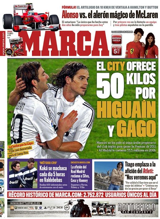 City pune pe masa 50 de milioane pentru Higuain si Gago! Higuain are un salariu de ras:_2