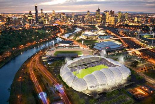 SUPER FOTO! Stadionul "balon" din Melbourne: recicleaza apa si foloseste energie solara! 
 _2