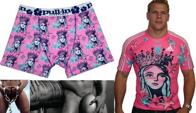 IMN gay, tricouri roz cu chip de femeie, chiloti roz si posete! Vezi campania de marketing a lui Stade Francais: FOTO_1