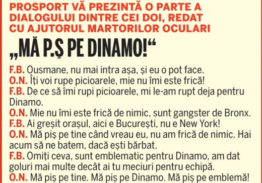 SCANDAL la Dinamo: Bratu: "Sunt simbol la Dinamo" / NDoye: "Ma p.. pe tine!"_2