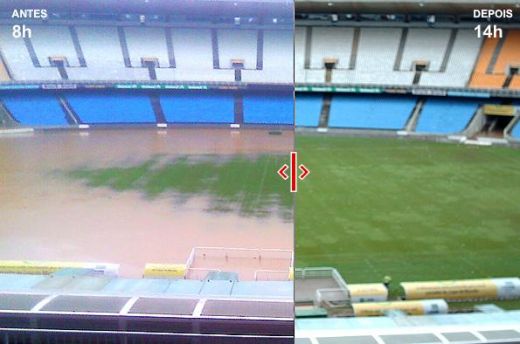 VIDEO! Cel mai mare stadion din lume e acum o PISCINA! Maracana a fost inundat_3