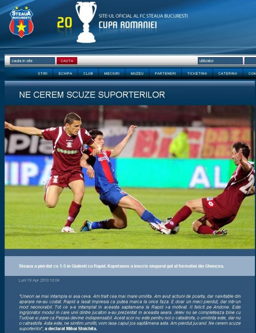 Steaua isi cere SCUZE fanilor pe site-ul oficial dupa umilinta cu Rapid! Vezi mesajul_2