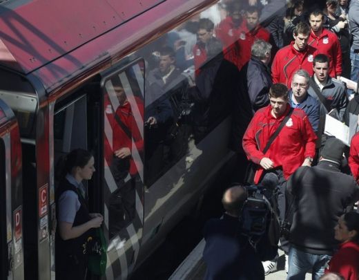 VIDEO Trenul vietii, Liverpool condusa de fani la gara! Vezi traseul halucinant al englezilor!_7