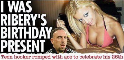 Prostituata lui Ribery: &quot;Am fost cadoul pentru ziua lui!&quot;