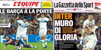 Chivu primul ROMAN care a tinut prima pagina LEquipe si Gazzetta dello Sport!_1