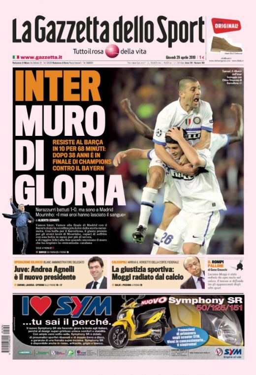 Chivu primul ROMAN care a tinut prima pagina LEquipe si Gazzetta dello Sport!_3