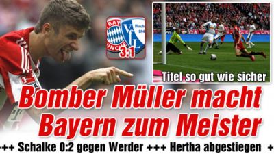 VIDEO Bayern, CAMPIOANA in Bundesliga! Vezi hattrick-ul lui Muller si bucuria de la final!_1
