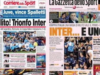 SUPER FOTO si VIDEO&nbsp;/ &quot;Inter este unica&quot;! Vezi bucuria nebuna a lui Chivu, Balotelli si Mourinho