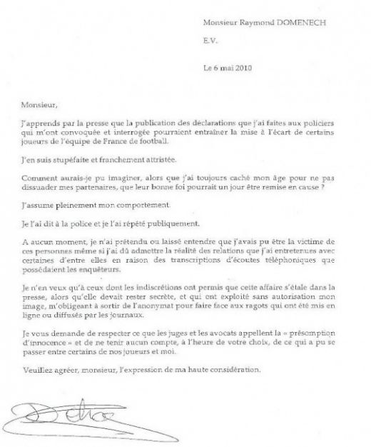 Ribery salvat de prostituata blonda, Benzema NU! Vezi ce scrisoare i-a trimis lui Domenech!_2