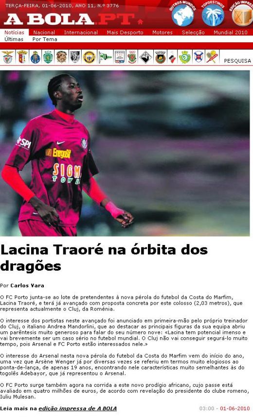 Presa din Portugalia anunta: "Lacina Traore e dorit de FC Porto!"_2