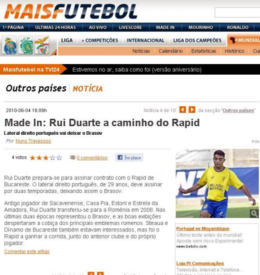 99% GATA! Dorit de Dinamo si Steaua, Rui Duarte va semna pe 2 ani cu Rapid!_2