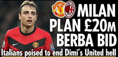 AC Milan Dimitar Berbatov Manchester United