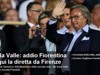 Omul care l-a tinut pe Mutu la Fiorentina, Diego Della Valle a&nbsp;renuntat la club! 