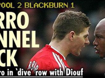 Steven Gerrard a avut un conflict cu Diouf in pauza meciului Liverpool - Blackburn!