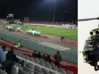 Dinamo, caz de forta majora: a adus un elicopter pentru apa de pe stadion!