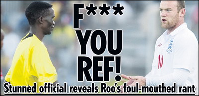 Bad Boy Rooney ATAC la arbitru: &quot;F*** you ref!&quot;