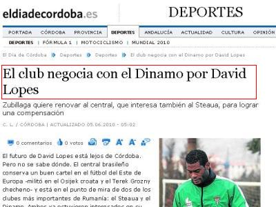 David Lopes Dinamo Steaua