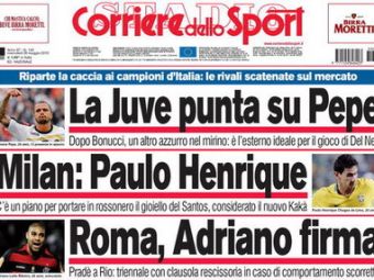 Urmasul lui Kaka,&nbsp;Paulo Henrique&nbsp;la Milan, Pepe la Juventus si Adriano la Roma!
