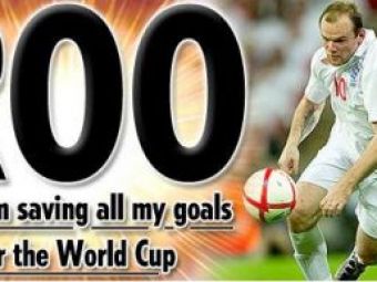 Rooney ii linisteste pe englezi: "Imi pastrez golurile pentru Mondial"