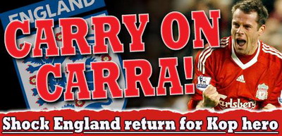 Jamie Carragher revine la nationala Angliei la trei ani dupa ce s-a retras!