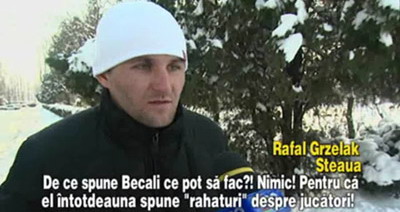 Gigi Becali Rafal Grzelak Steaua