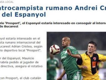 'El Principe' Cristea la Espanyol! Spaniolii l-au incurcat pe Adrian Cristea cu Andrei!