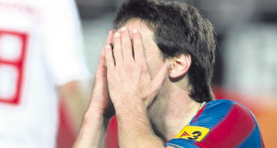 Lionel Messi a plans de furie ca un copil dupa eliminarea Barcelonei din Cupa!