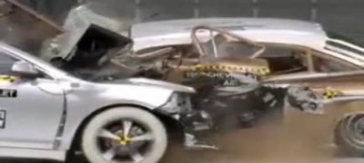 VIDEO: Crash test de senzatie: Chevrolet Bel Air din 1959 vs. Chevrolet Malibu 2009!